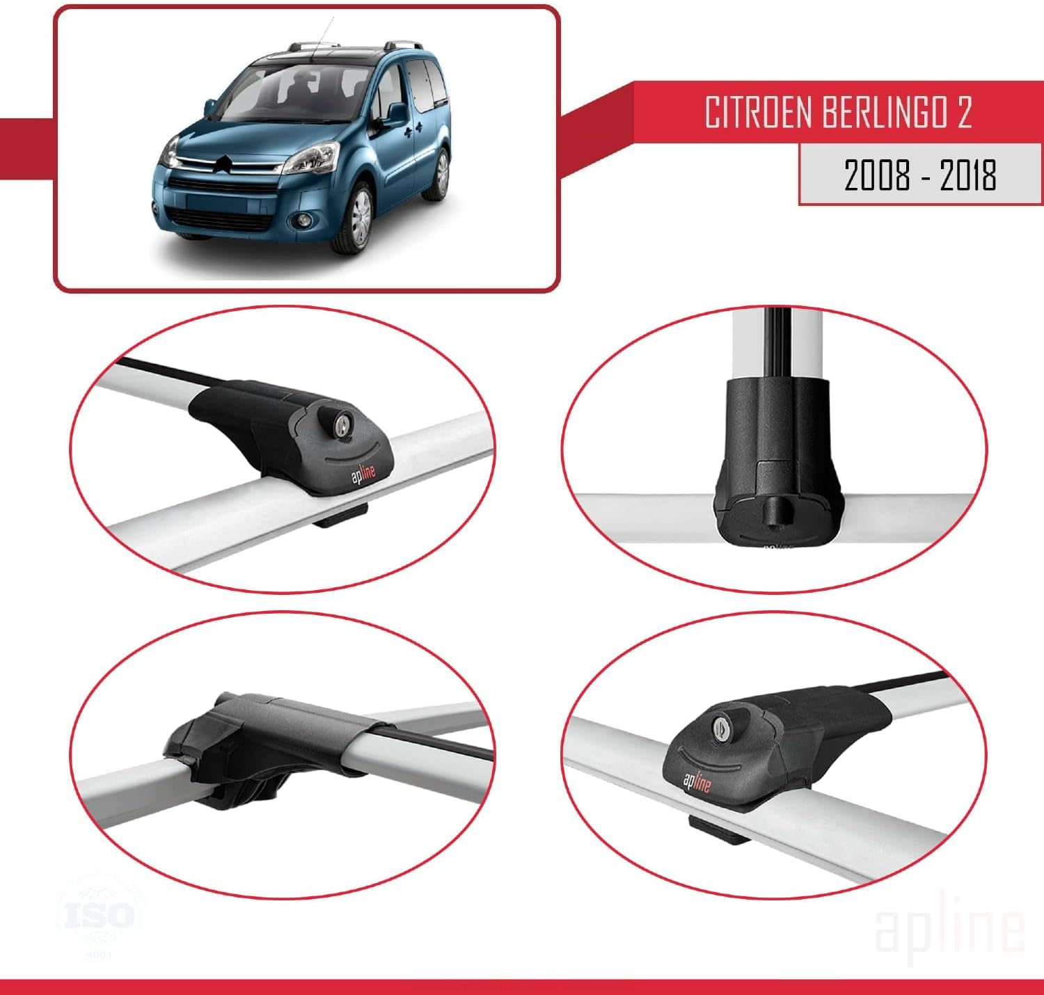 accessorypart Compatible with Mercedes Viano 2 (W639) Pre-Facelift 2003-2010 ACE-1 Car Roof Rack Cross Bar Black Aluminium 4 Bars