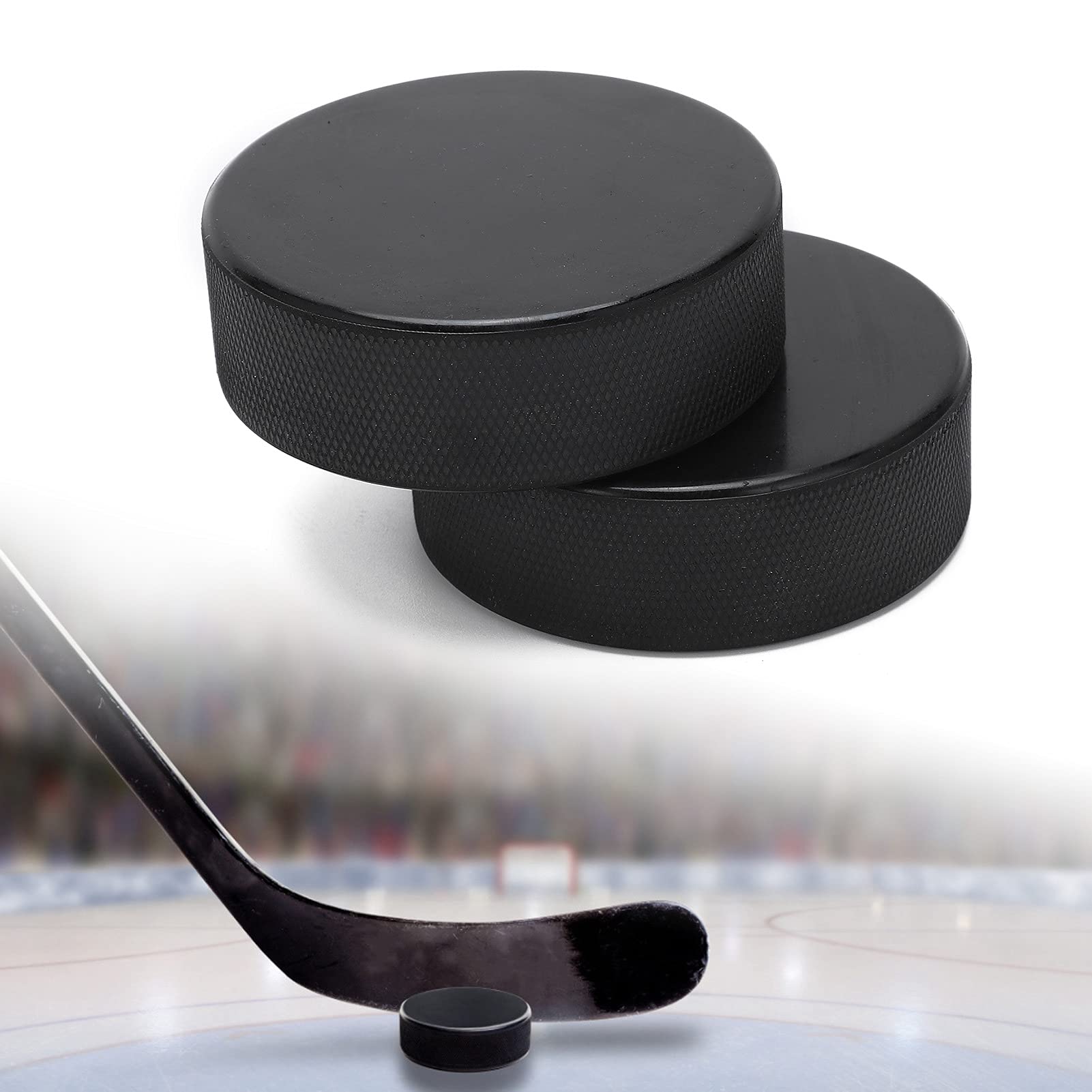Aumotop Ice Hockey Puck Training Sturdy Rubber Game Official Size Bulk Sports Pucks Balls