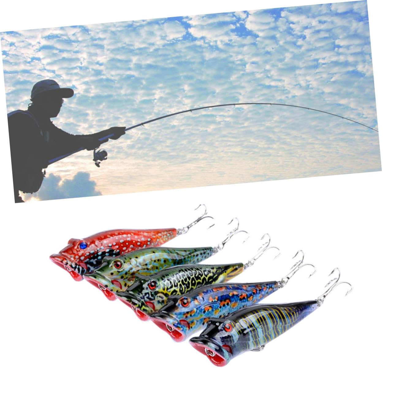 SUPVOX 15 Pz Esche Artificiali per la Pesca Esca per Pescare Esche di acque Profonde