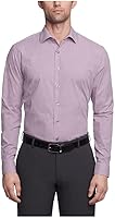 Vista 1 de Kenneth Cole Unlisted - Camisa de vestir para hombre, ajuste delgado, cuadros y rayas (estampadas)