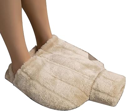 2L Hot Water Bag with Soft Plush Cover, Foot Warmer for Men and Women, Hot Water Bottle Pouch for Pain ReliefWhite