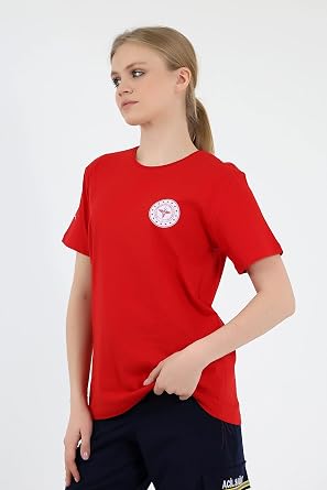 112 Acil Sağlık Yuvarlak Yaka Penye Kısa Kol Tshirt - Kırmızı