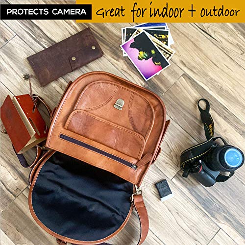 Leather Camera Bag, Street Photography Crossbody Shoulder Handbag With Removable Insert, Fits Standard Size Dslr With Lens, Brown #TOP1