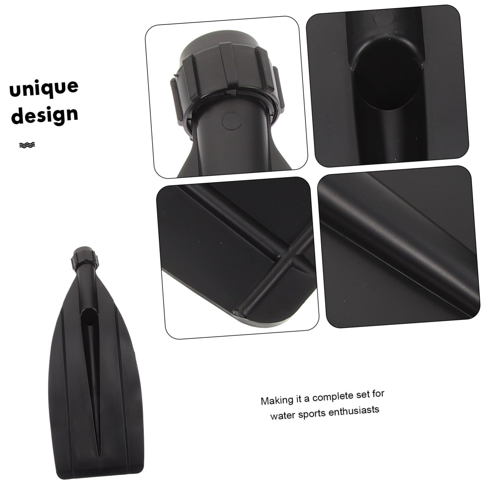 Sosoport Board-Paddel Ersatz tragbar hoch Welle Leicht paddeln Griffe Surfpaddel Kajakpaddel aus Kunststoff Kunststoffklinge Kajakklinge Paddel für Wassersport Plastik Black