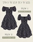SCARLET DARKNESS Summer Dresses for Women Floral Corset Dress 2026 Milkmaid Short Sundress with Pocket