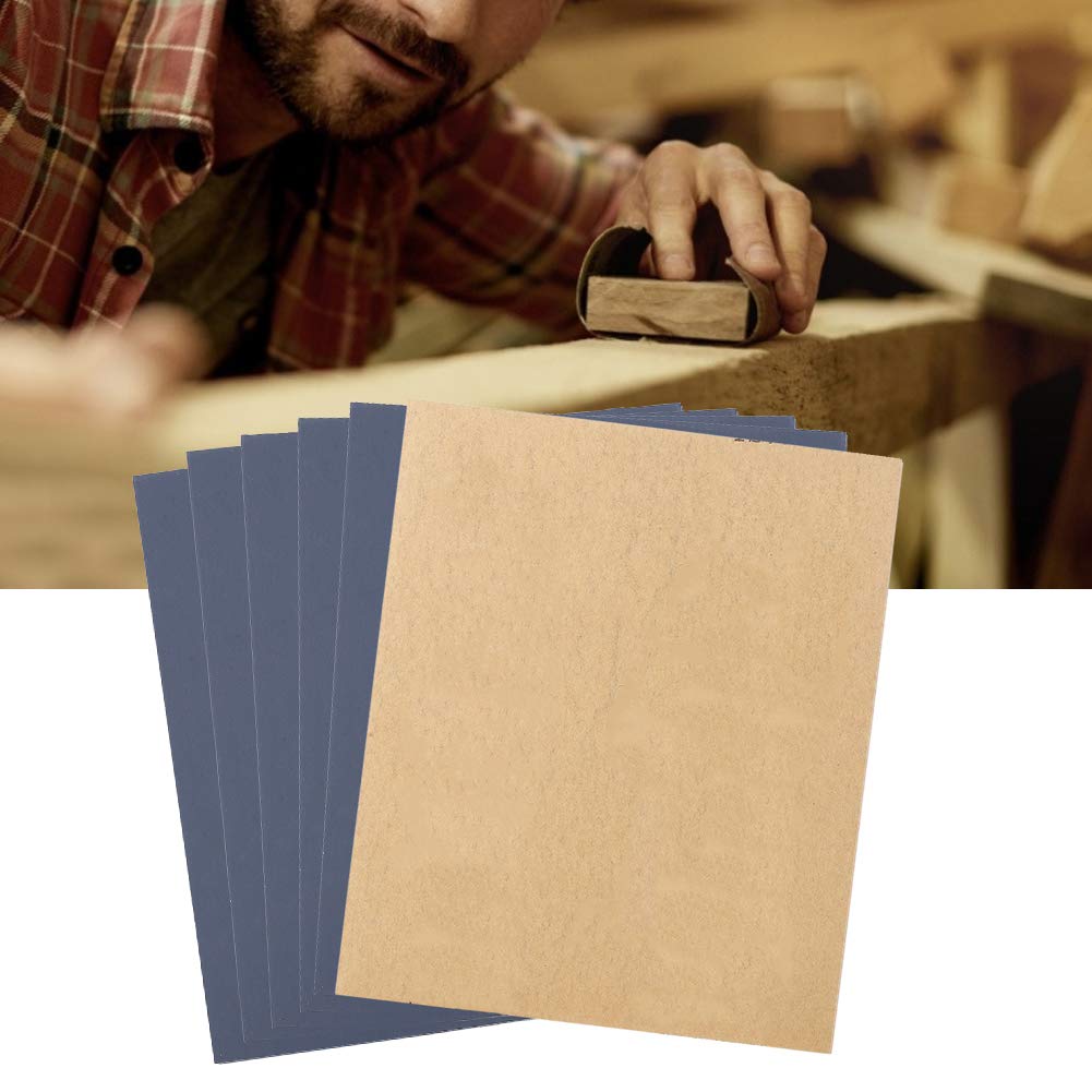 100 pezzi di carta vetrata professionale marrone resistente, grana P1500, per legno, metallo, carrozzeria, carteggiatura a secco, al carburo di silicio, resistente al calor