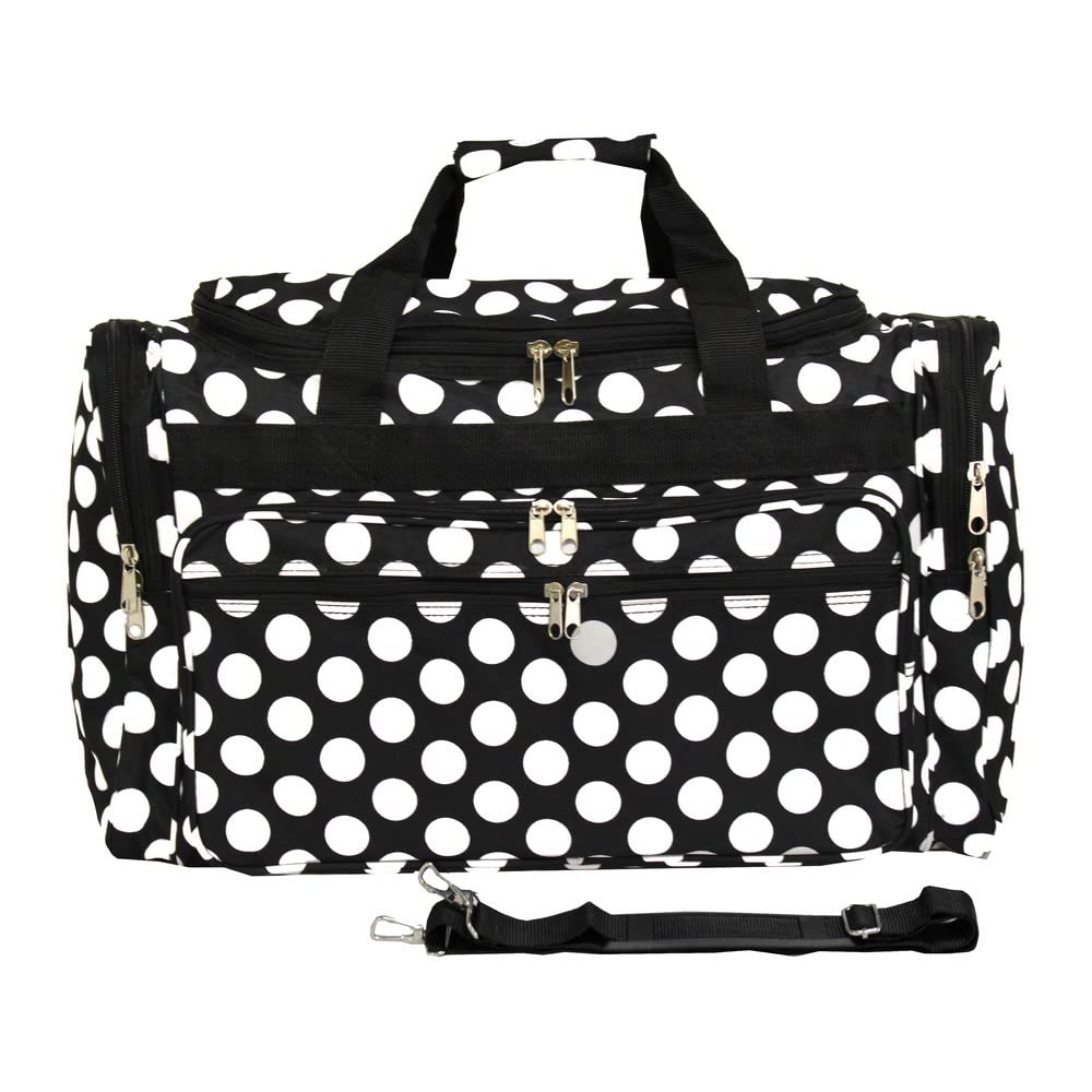 Luggage 19" Duffle Bag, Black White Dot II, One Size