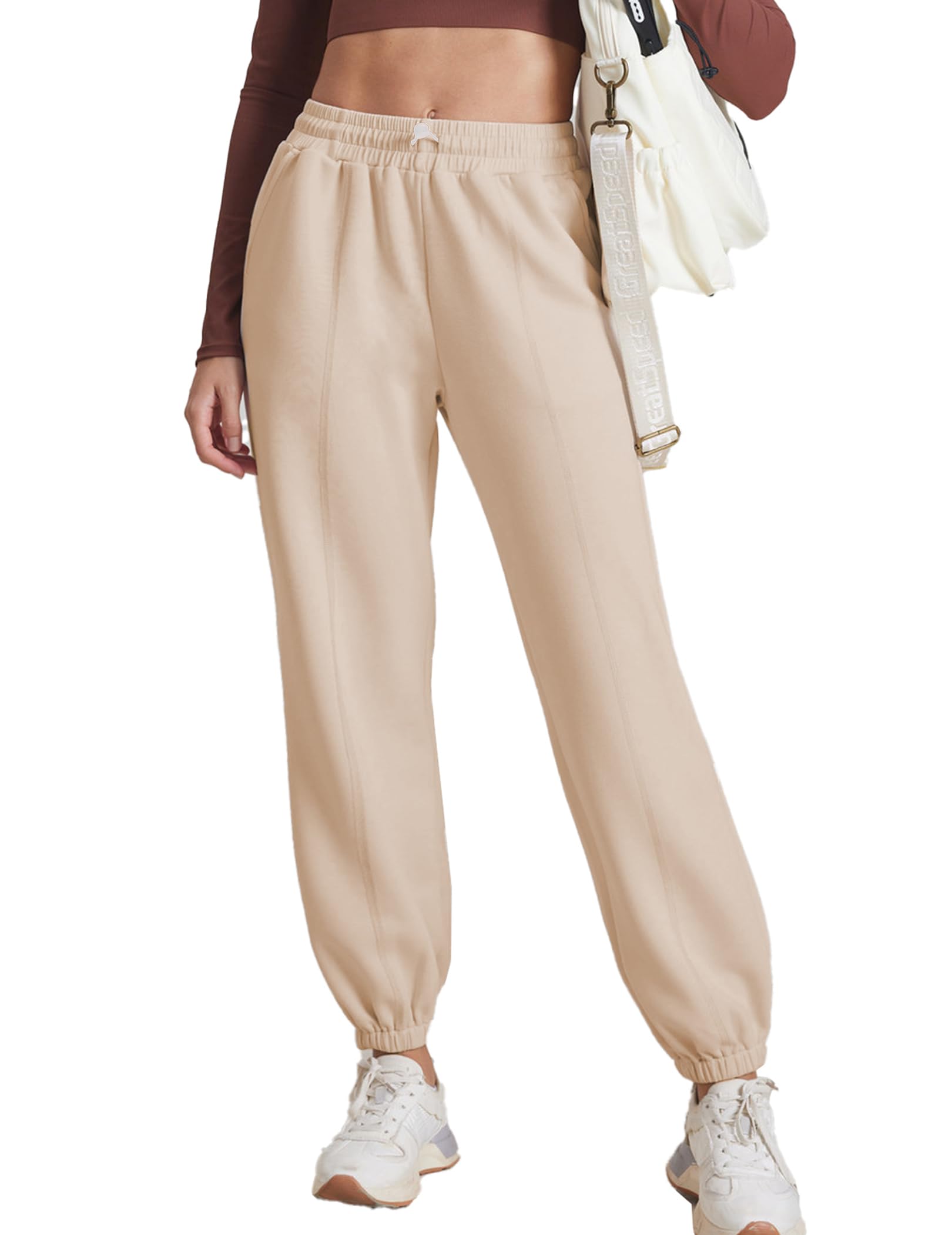 PINSPARK Womens Sweatpants Casual Athletic Workout Pants Stretch Soft Lounge Pants with Pockets