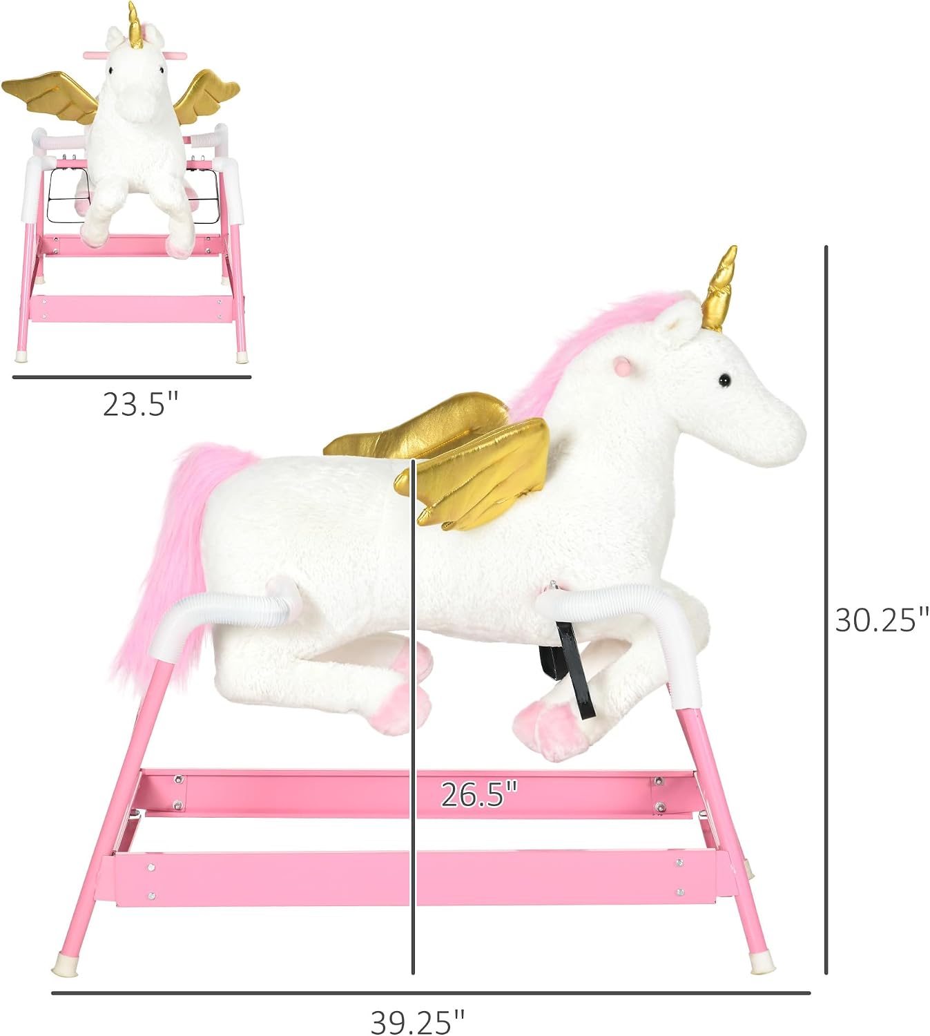 GOWE Soft Kids Rocking Horse Toy,Kids Rocking Horse Unicon