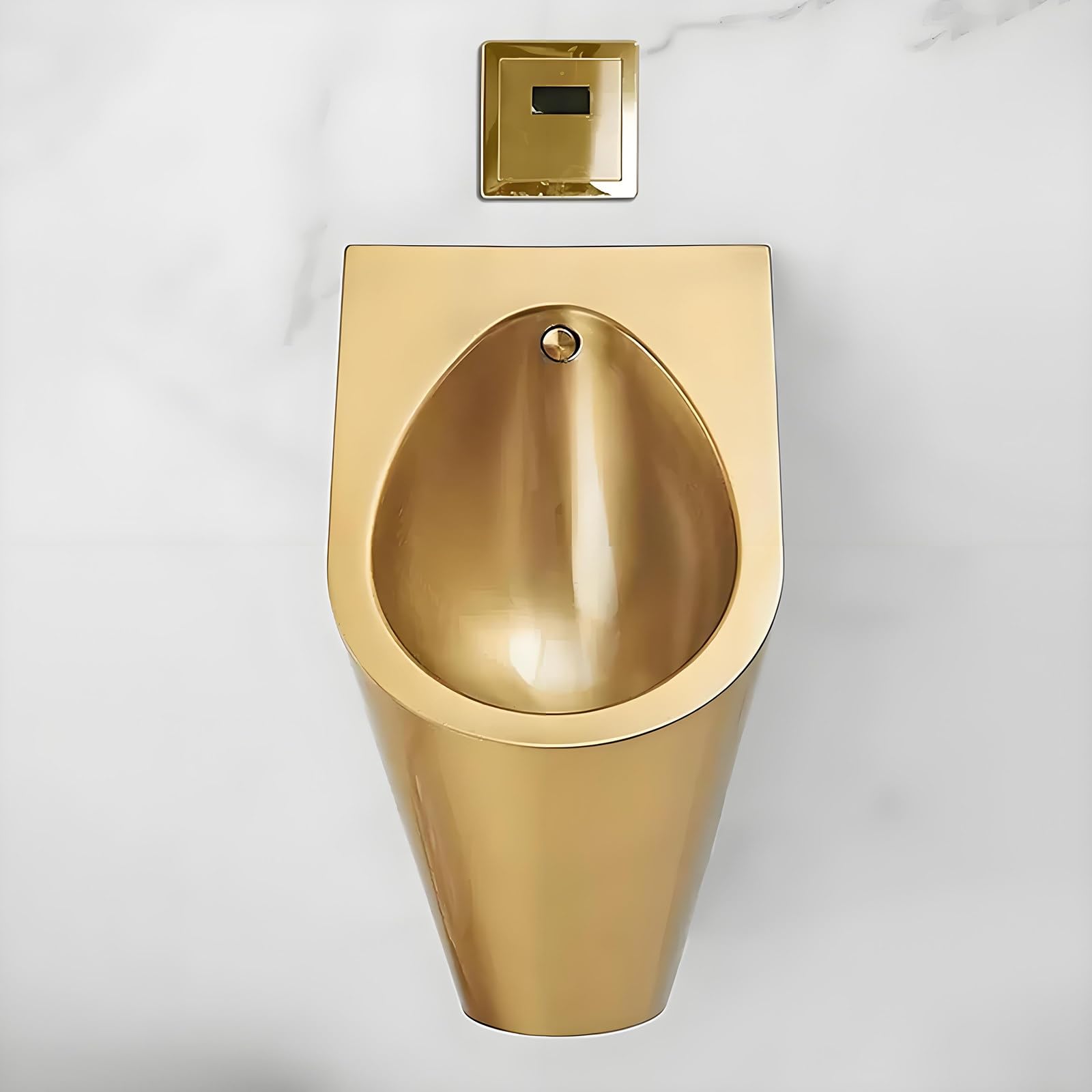 Orinal de pared de acero inoxidable 304 con sistema de descarga automática, accesorio comercial para baño de hombre