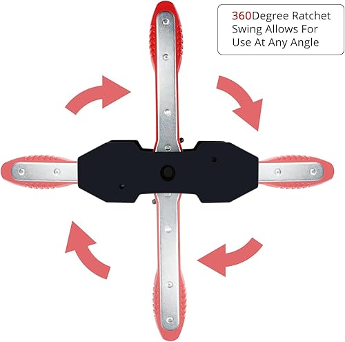 Miniatura 2 de Herramienta de prensa de pinza de freno, almohadilla esparcidora de pistón de coche, 360 grados con trinquete oscilante, llave de mano, expansor