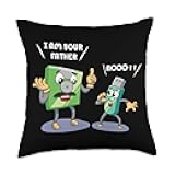 Nerd Technology Programmers Engineers Software Fun Funny Floppy Disk USB Father Humor Retro Computer Joke Throw Pillow, 18x18, Multicolor