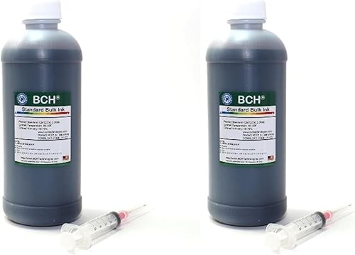 Miniatura 2 de BCH Recambio de tinta de tinte negro de 16.9 fl oz para impresoras de inyección de tinta – Tinta de impresora de inyección de tinta a granel de alta