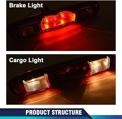 Vista 40 de PIT66 3ª luz de freno compatible con Chevy Silverado 1500 2500 3500 y modelos HD (99-06 silverado/sierra)