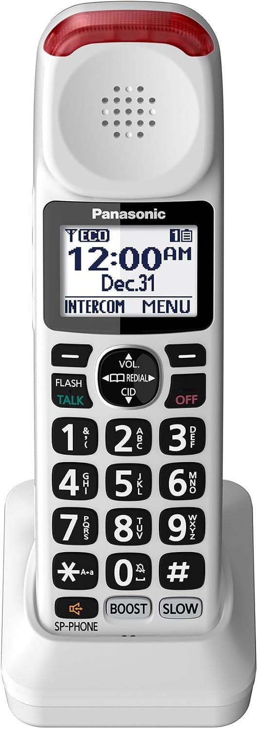 Panasonic New DECT 6.0 Cordless Phone Handset Accessory Talking Caller ID Compatible with KX-TGM450S Series Cordless Phone Systems - KX-TGMA45S (Silver) image 4