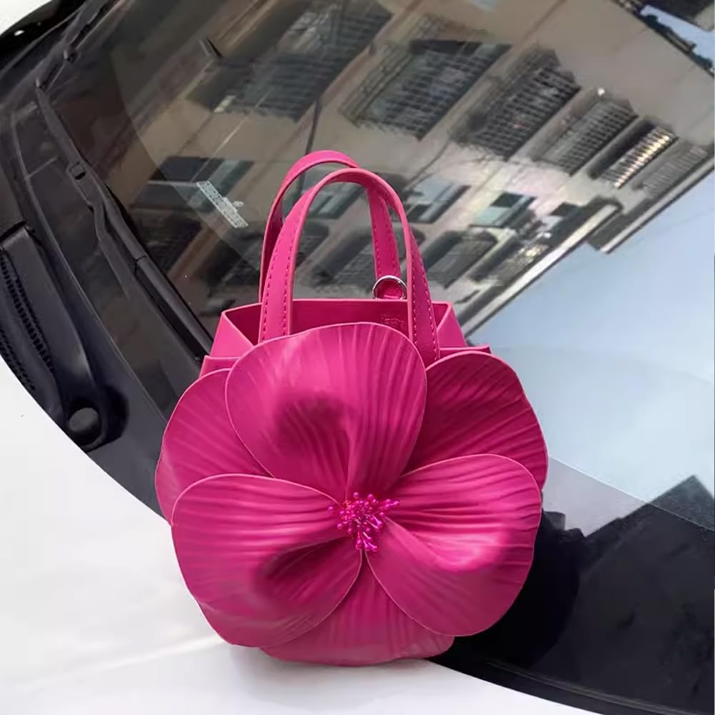 Mini bolso de noche de flores para mujer, bolso de mano de piel sintética con cadena, boda, fiesta, baile de graduación