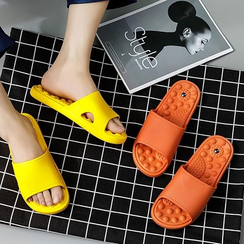 Miniatura 2 de MEHWSUR Pantuflas de masaje antideslizantes de acupresión y reflexología para interiores, sandalias antideslizantes para parejas, sandalias de
