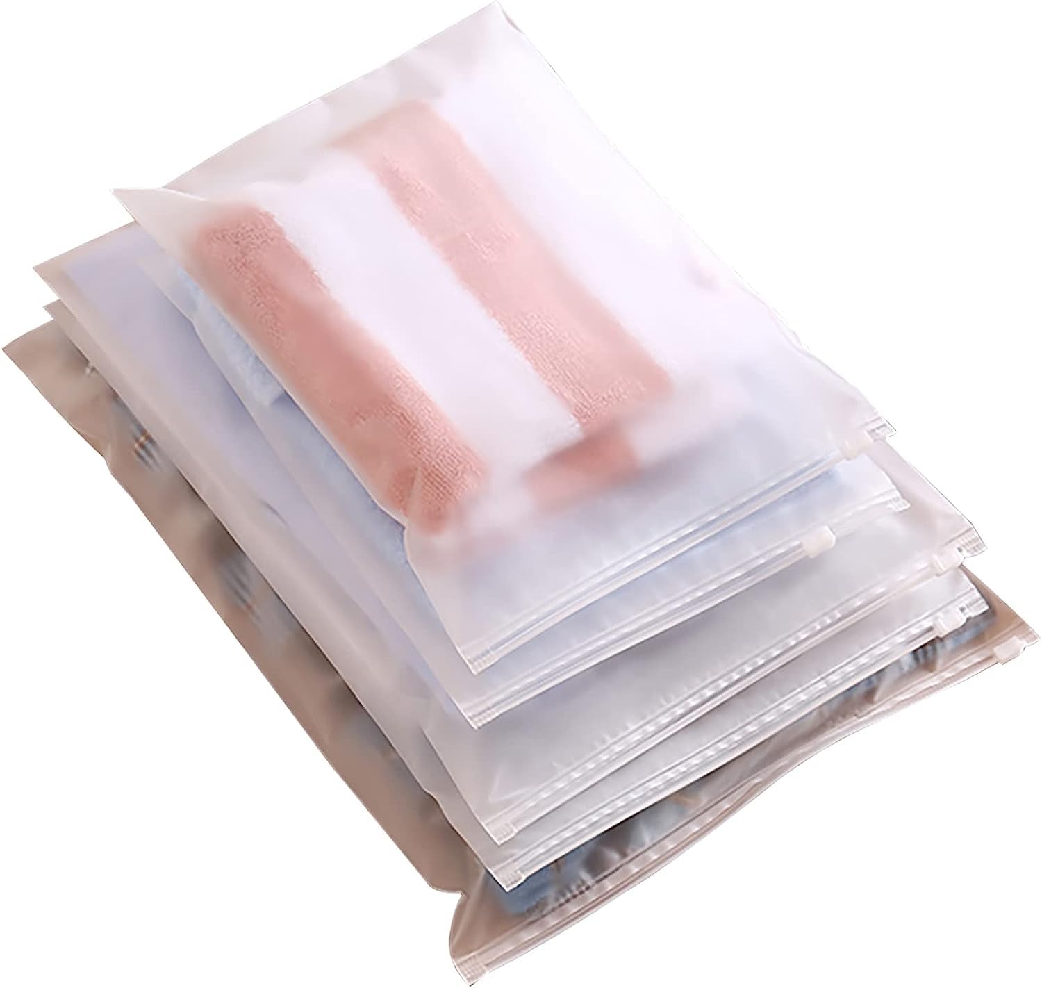 ViiTangT-Shirt Bags, 50PCS Frosted Zipper Packaging Bags for Clothing, Resealable Plastic Apparel Merchandise Zip Bags for Shipping Clothes Shirt Jeans, with Vent Hole