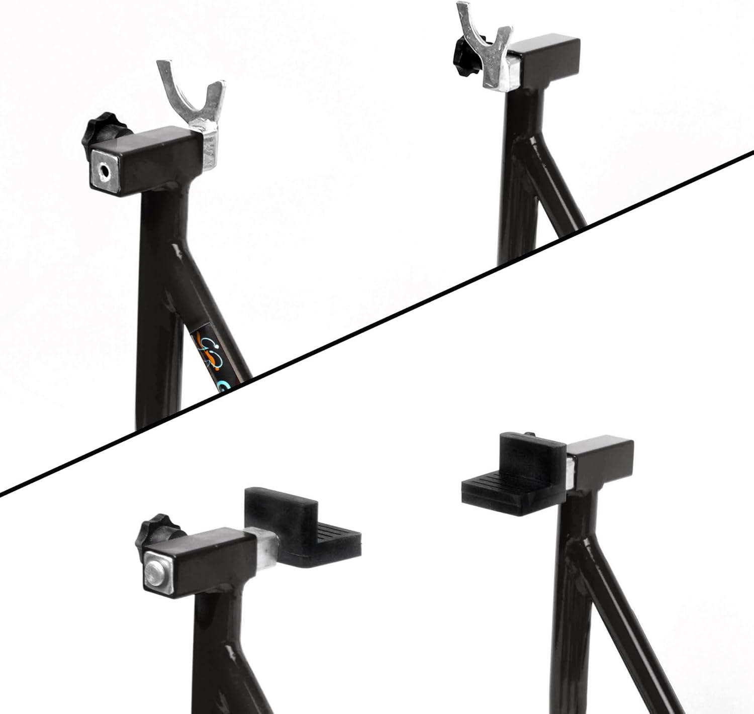 Grand Pitstop Universal Adjustable Rear Paddock Stand for Motorcycle with Swingarm Rest (360° Dismantable, Black, Motorcycle Weight Up to 500 lbs/ 226 Kgs)
