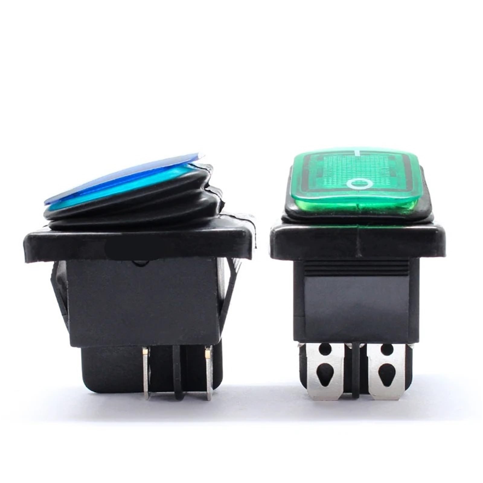 Interruptor basculante Kcd4 de alta resistencia, encendido y apagado, con punto de contacto plateado, pin de cobre, LED verde y rojo, 220 V, 30 A, 50 unidades(3,12v)
