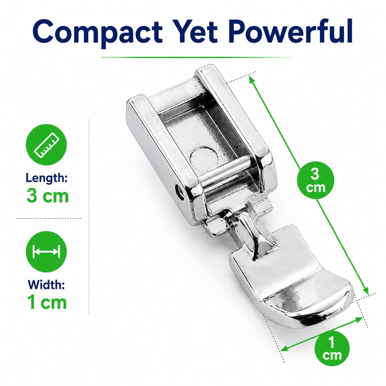 Zenith Narrow Zipper Foot Presser Foot for Automatic Sewing Machines — Amazon image 3