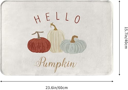 Miniatura 3 de DADABULIU Tapete de baño de Acción de Gracias, toalla de mano de calabaza, otoño, tapete de ducha de espuma viscoelástica, antideslizante, toalla de