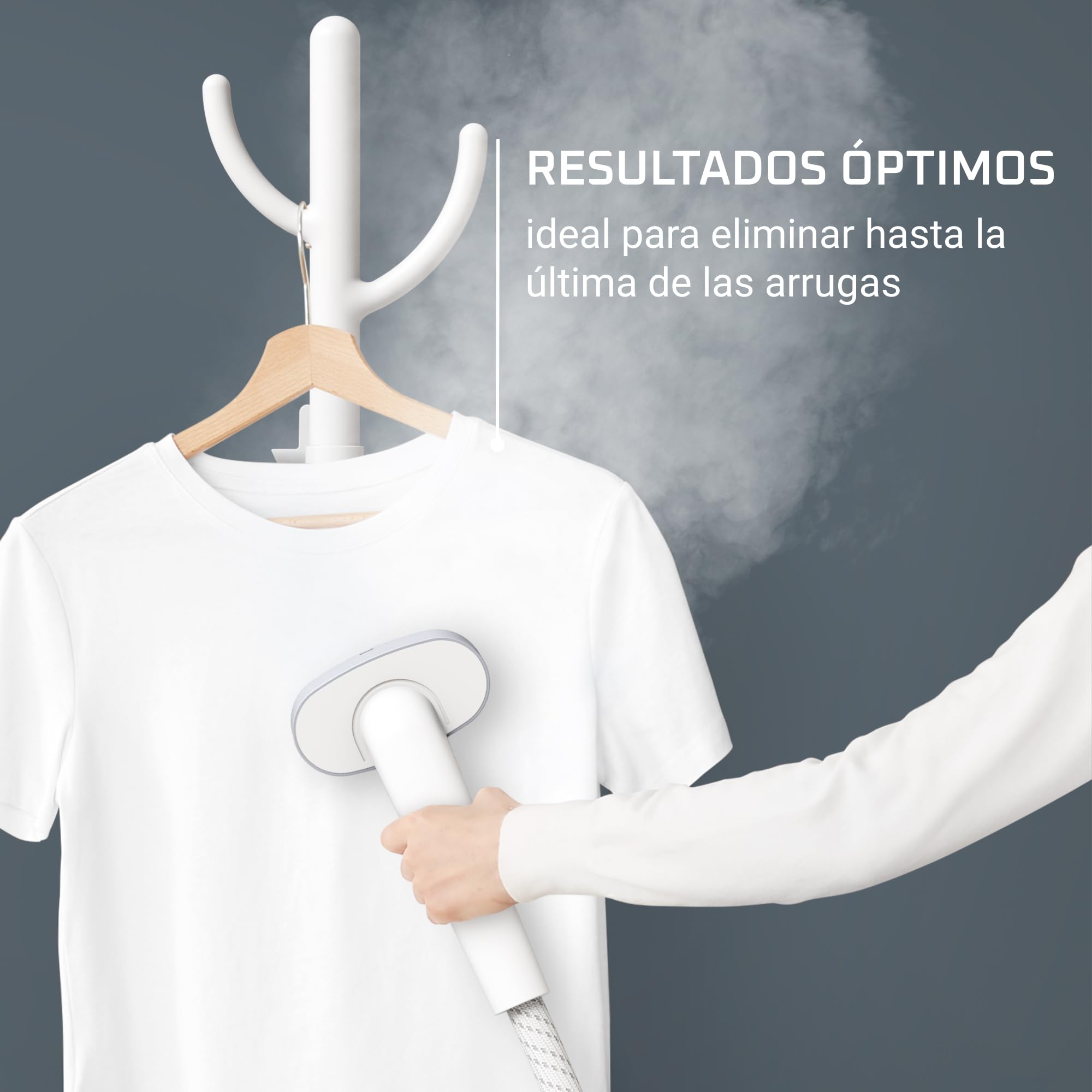 Rowenta Plancha de vapor Origin Home - Steamer de pie de 2000 W, modo Eco, incluye colgador de ropa, listo en 45 s, salida de vapor continua de hasta 42 g/min, potente vapor desinfectante, IS3274