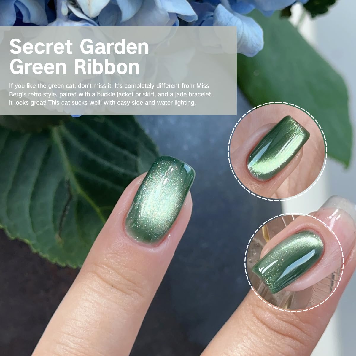 ADHERE Cat Eye Magnetic Gel Polish Set - 7 Colors, 12ml, Holographic Cat Eye, Salon Gel Manicure and Nail Art DIY at Home image 2
