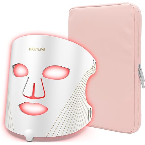 Red Light Therapy Mask for Face – 3 Modes LED Face Mask Light Therapy with Storage Bag, Red Light Mask with Near-Infrared 850nm, Adjustable Timer & 2000mAh Long Life Rechargeable Remote