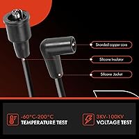 Vista 4 de A-Premium Juego de 7 cables de bujía de encendido compatibles con Jaguar XJ6 1978-1987, Vanden Plas 1982-1987, L6 4.2L