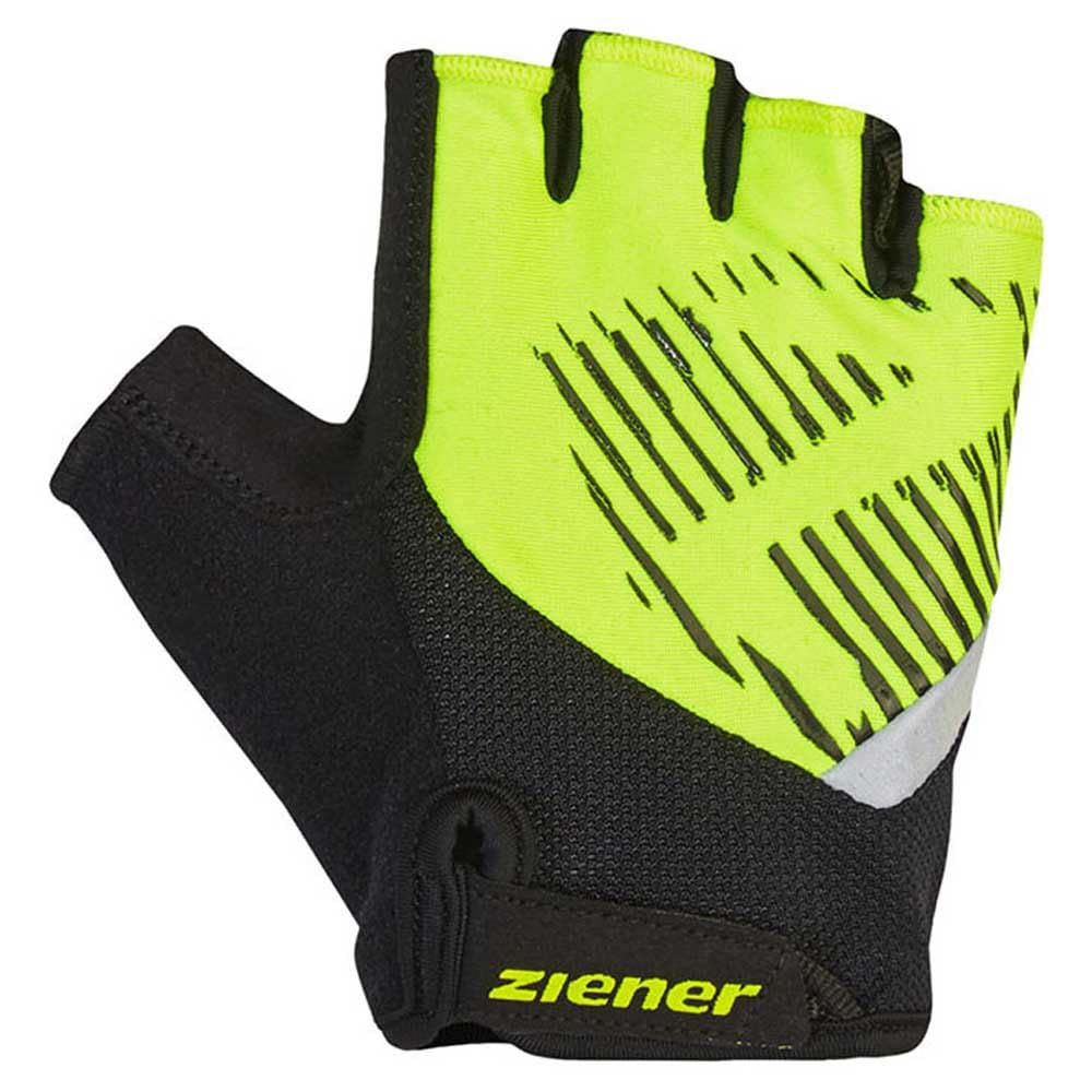 Ziener Kinder Cull Fahrrad-/Mountainbike-/Radsport-Handschuhe | Kurzfinger - atmungsaktiv/dämpfend, Poison Yellow, L