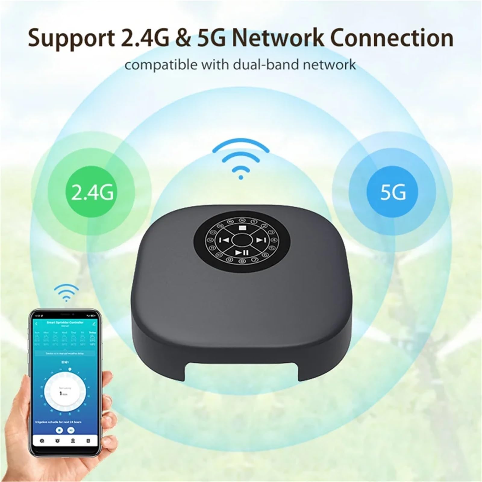 Controlador de riego. Controlador de aspersor WiFi Inteligente 16 Zonas Temporizador de Agua Sistema de riego automático de jardín. Temporizador de Agua