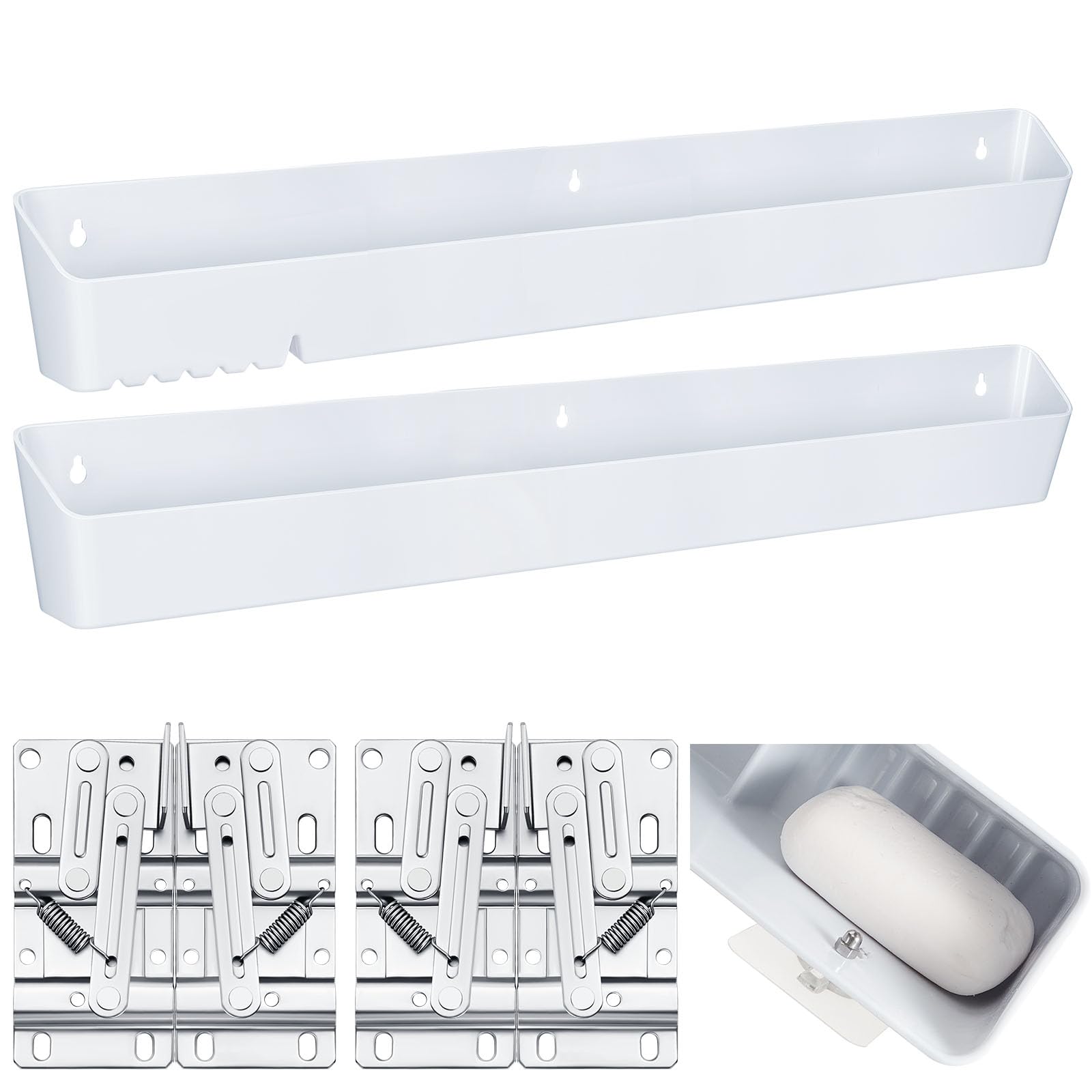 Umigy 2 Pack 24" Sink False Drawer Tip Out Tray