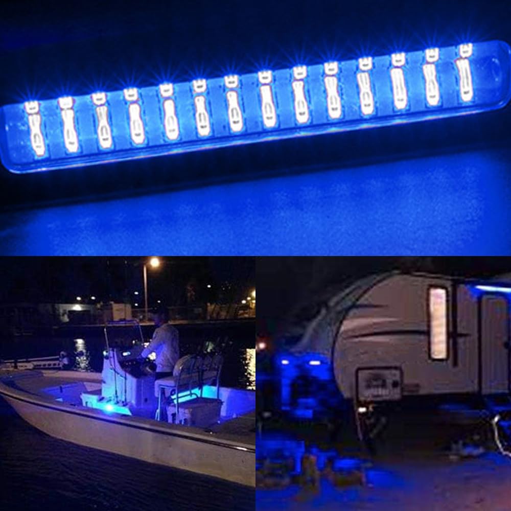 MACHSWON Oświetlenie LED do łodzi, do łodzi morskich, do pawęży rufowej, kotwicy, na pokład, oświetlenie do pontonu, łodzi wędkarskiej, kajaka, żaglówki, lampy kotwiczne, białe światło