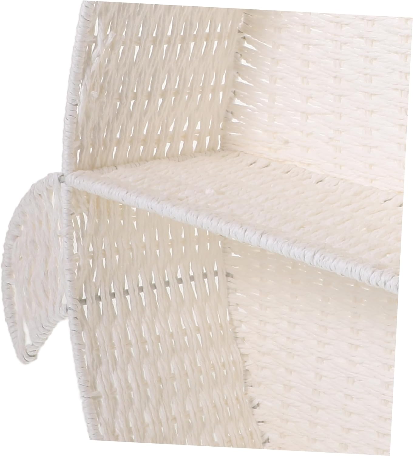 Homoyoyo Woven Wall Shelf Organizer Hanging Design for Home Decor Lightweight Storage Basket for Living Room Bathroom and Kitchen Modern Rattan Style Wall-Mounted Shelf