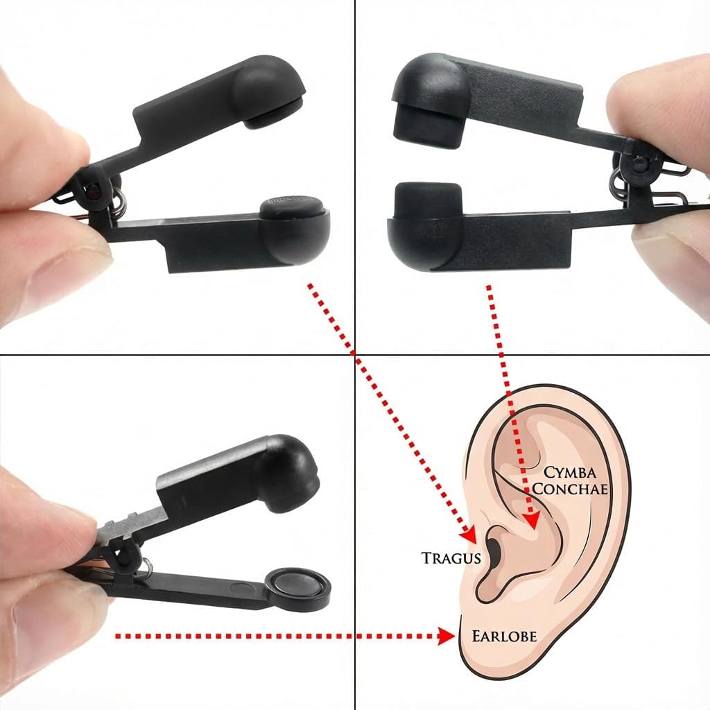 Soft Ear Clip Double-Sided Rubber Head Black, Long-Lasting Version, Set of 4 image 2