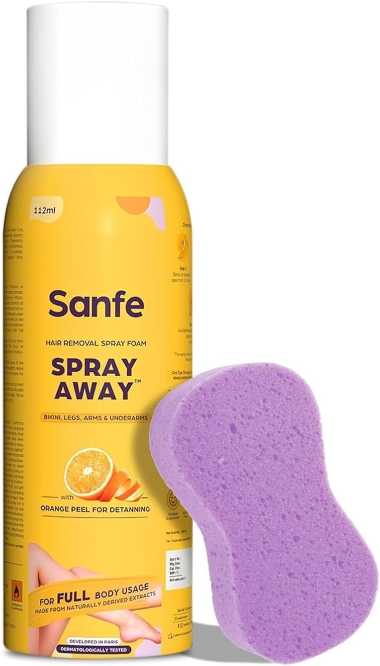 Hair Removal Spray Foam | 112ml | Body Grooming Solution for Men & Women | Shaving Cream Alternative | Intimate Care, Arms, Legs, Underarms Use | Smooth Skin Routine | Hair Remover Spray Format