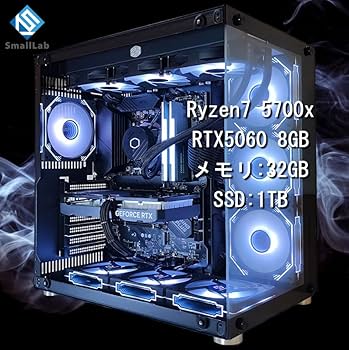 Amazon.co.jp: スモールラボ AMD Ryzen7 5700x ／ RTX5060 8GB ガラス2