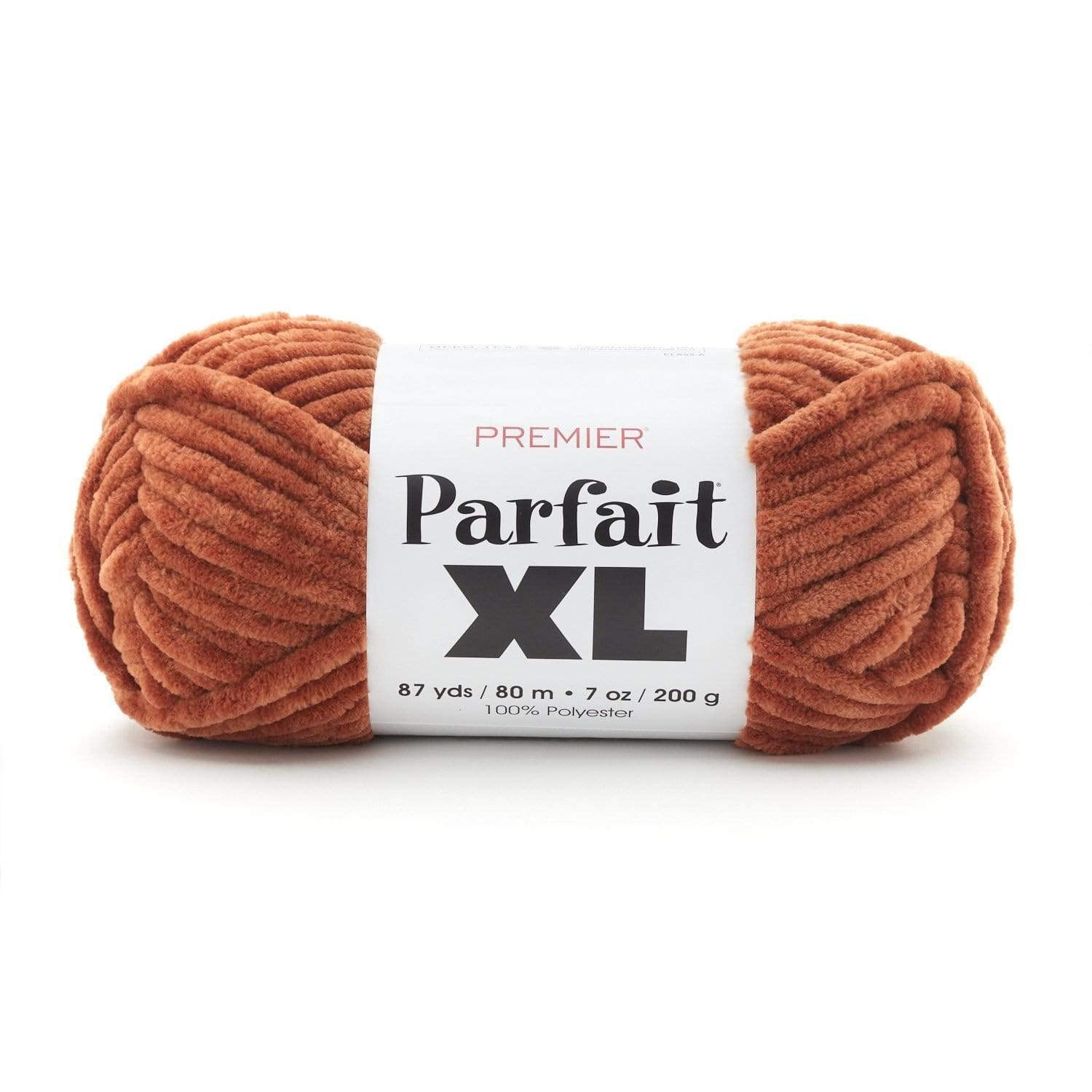 Premier Yarns Parfait XL Yarn-Rust grosse laine chenille velours couleur rouille