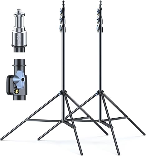 LINCO Lincostore Zenith - Juego de 2 soportes de luz para estudio fotográfico (9 pies) para HTC Vive VR, vídeo, retrato y fotografía de producto