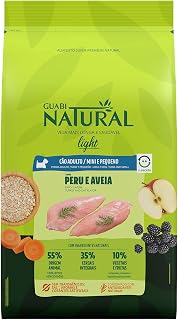 Ração Guabi Natural Cães Adultos Light Raças Mini e Pequeno Peru e Aveia 10,1kg