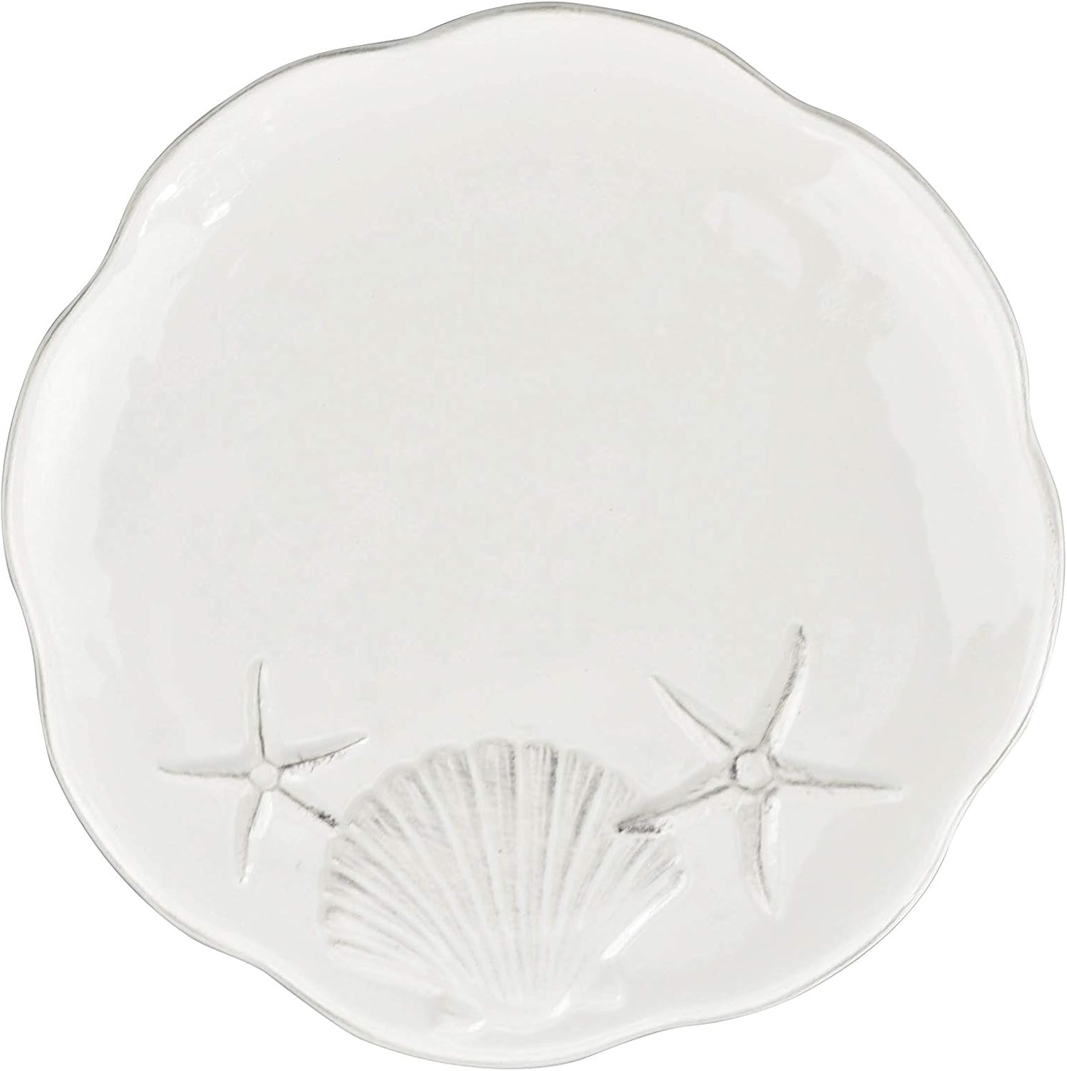 Blue Sky Ceramic Laguna Coastal 8'' Salad Plate White
