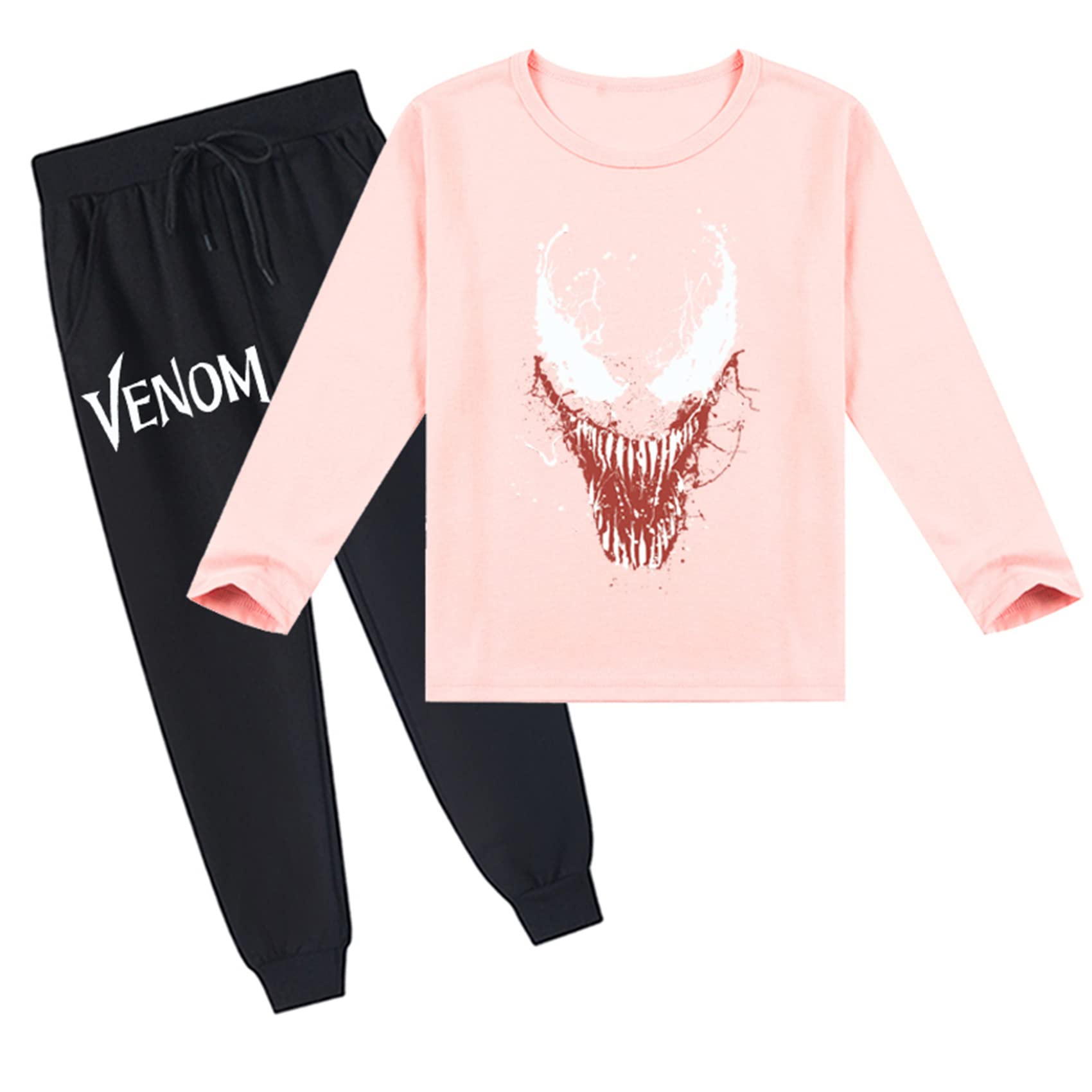 UMocan Boy Girls Venom Graphic Crewneck Sweatshirt and Jogging Pants-Kid Novelty Pullover Tracksuit Clothes Set
