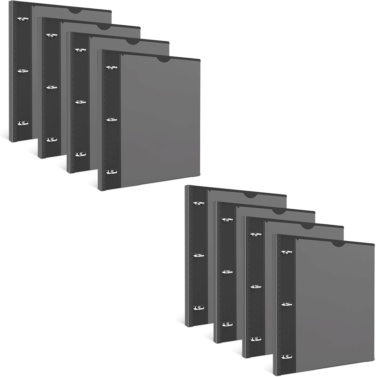 0.5inch + 1 inch Telescoping 3 Ring Binder -Black