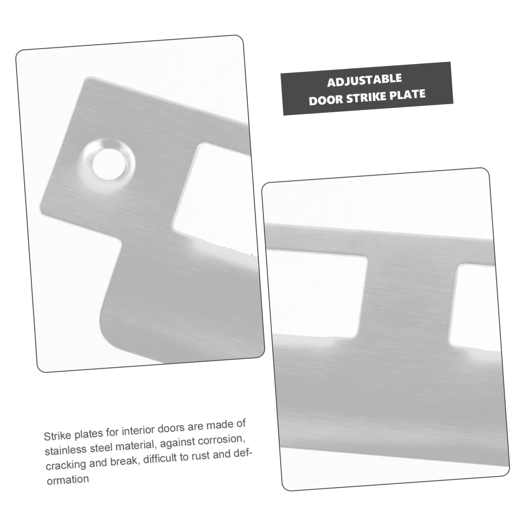jojofuny 25pièces Plaques De Serrure Inoxydable Pour Sécuriser Vos Portes Intérieures Remplacement Et Facile à Installer Pour Renforcer La Sécurité De Votre Maison