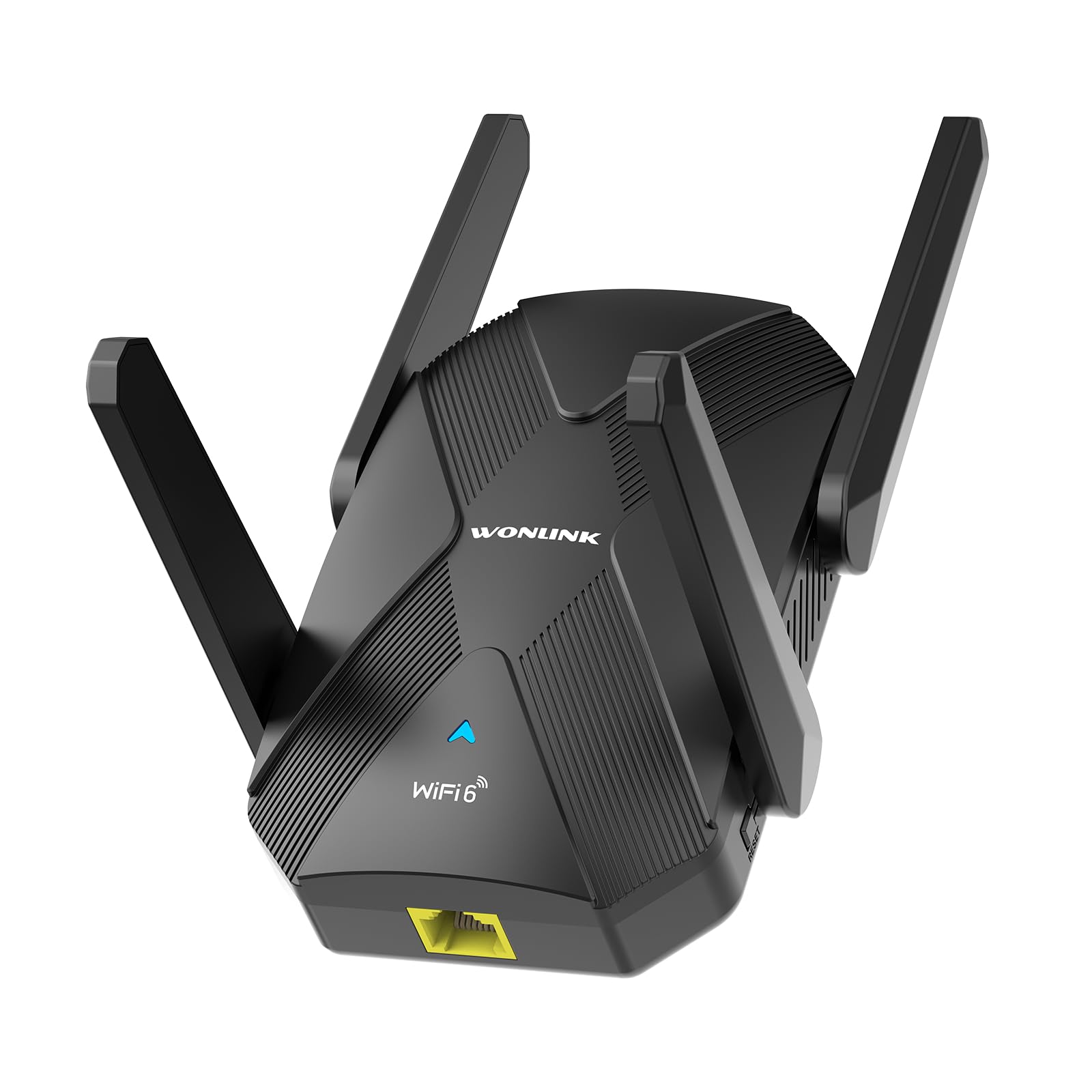 WONLINK WLAN Verstärker, WiFi 6 WLAN Repeater 1500 Mbit/s, 4 Antennen, 1 LAN/WAN Ethernet-Port, WPS & MU-MIMO, WPA3-3601-26/04/27