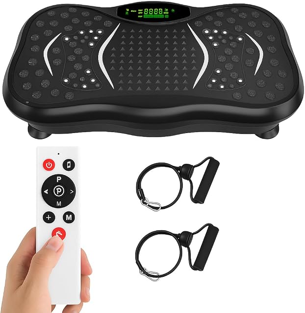 Signstek Vibration Plate Exercise Machine, Vibration Plate 119 Adjustable Speed, Vibration Platform with LED Screen for Weight Loss, 330 Lbs Capacity