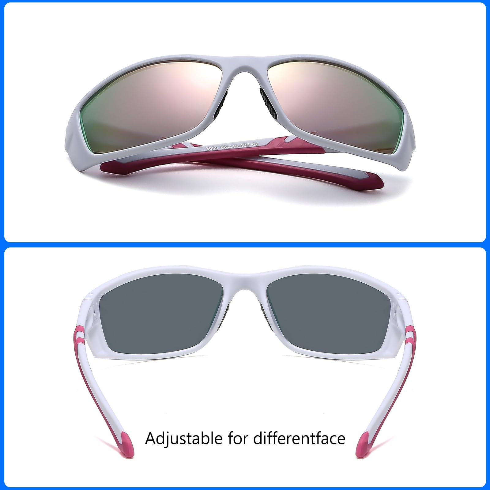 Polaryzowane okulary sportowe okulary przeciwsłoneczne dla mężczyzn i kobiet, szybkie okulary, wiatroszczelne okulary rowerowe UV400, okulary przeciwsłoneczne do jazdy konnej, okulary