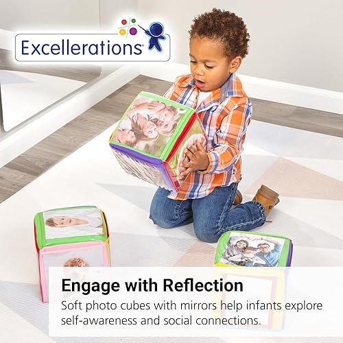 Miniatura 3 de Excellerations Juego de 3 cubos de fotos infantiles con espejo para actividades en el aula (artículo # PICS)
