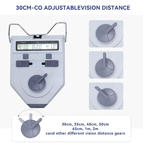 Miniatura 4 de AMUREME Medidor de pupila digital óptico Medidor de pupila Medidor PD Medidor de distancia de pupila 1.772-3.228 in Instrumento óptico CE aprobado